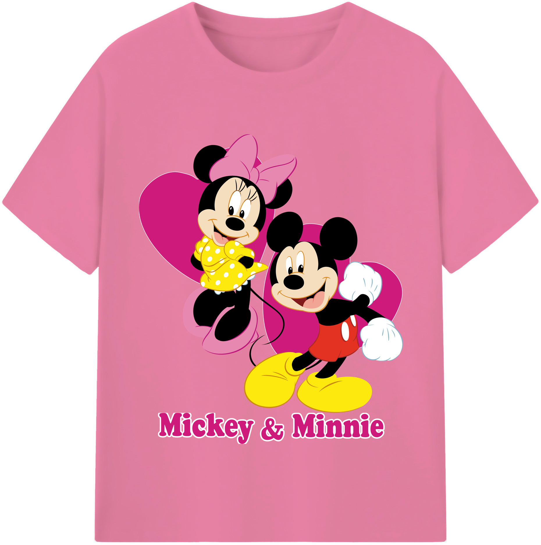 （画像用） ミッキーマウス Mickey Mouse 綿100％半袖Tシャツ（フロントプリント）